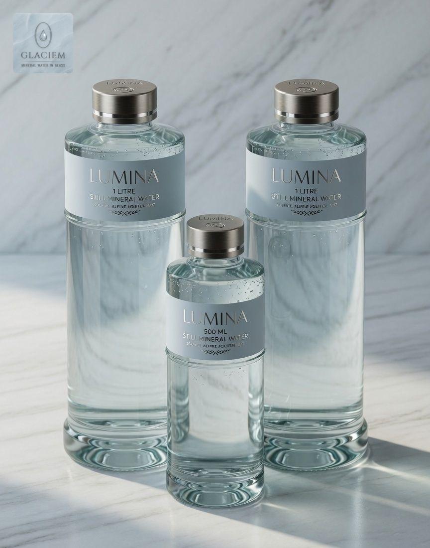 Glaciem glass bottles