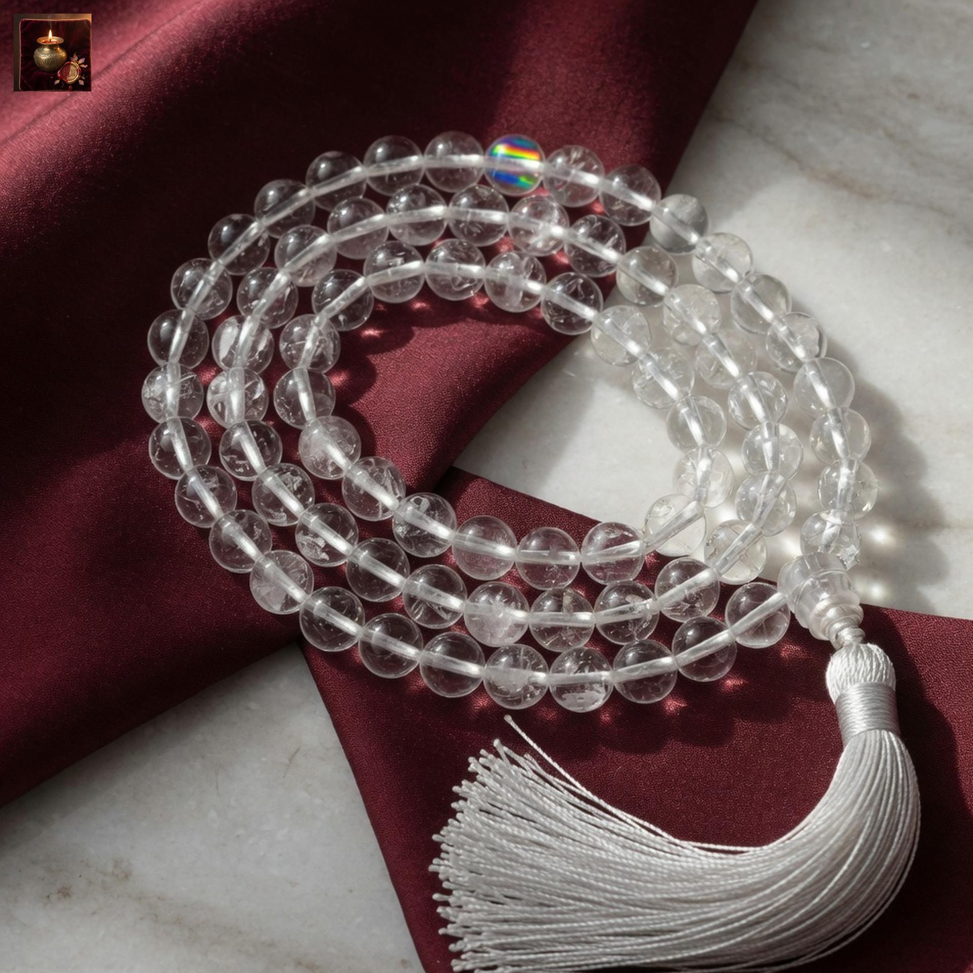 Tathaastu Sphatik Mala (108 beads)