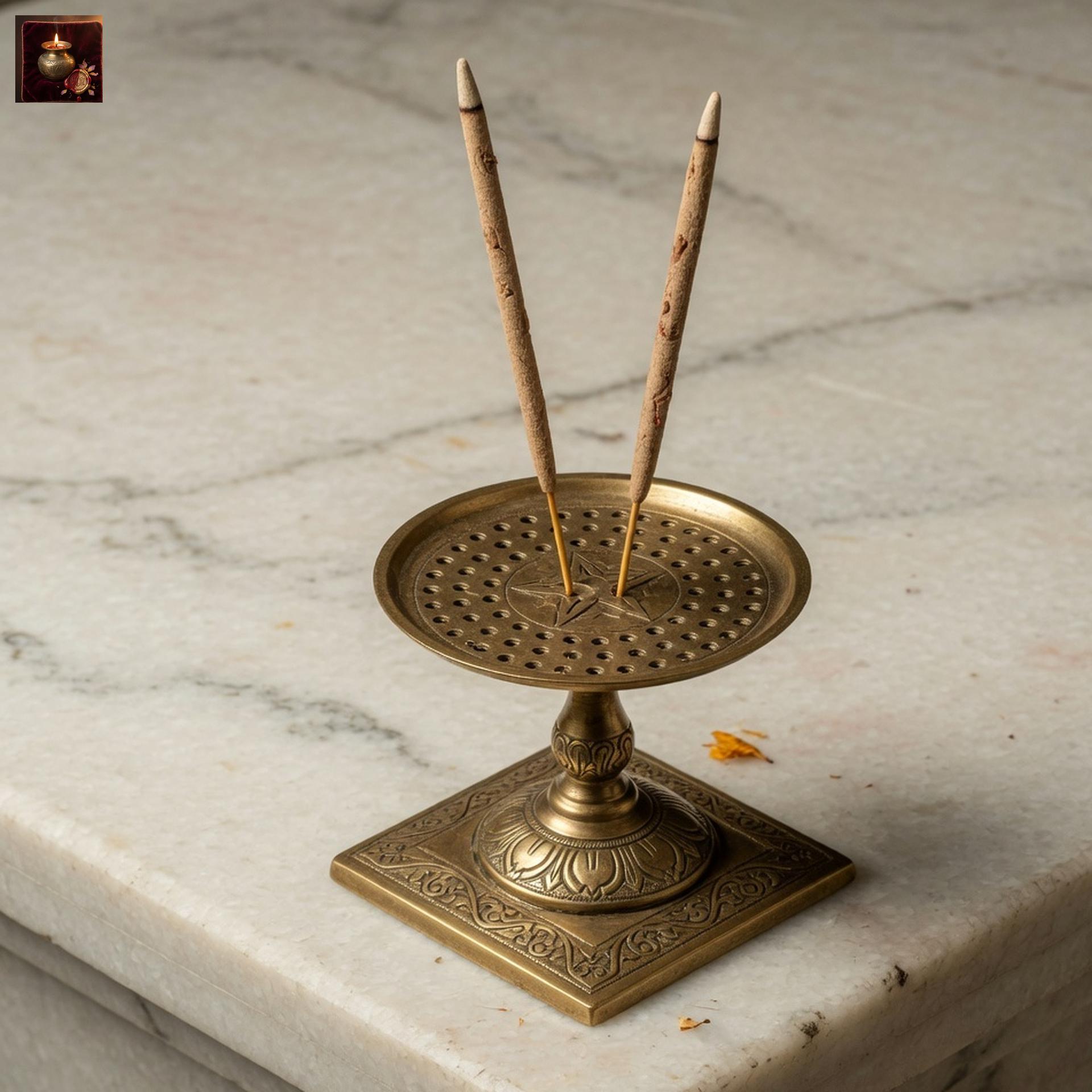 Tathaastu Brass Agarbatti Stand