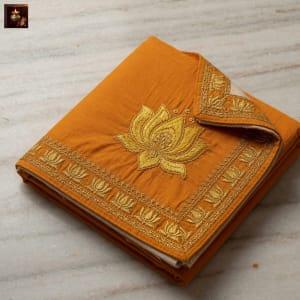 Tathaastu Saffron Cotton Aasan