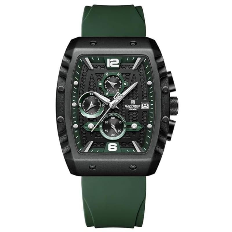 NAVIFORCE Men Analog Sports Chronograph Date Silicon Strap Quartz Watch -NF8025