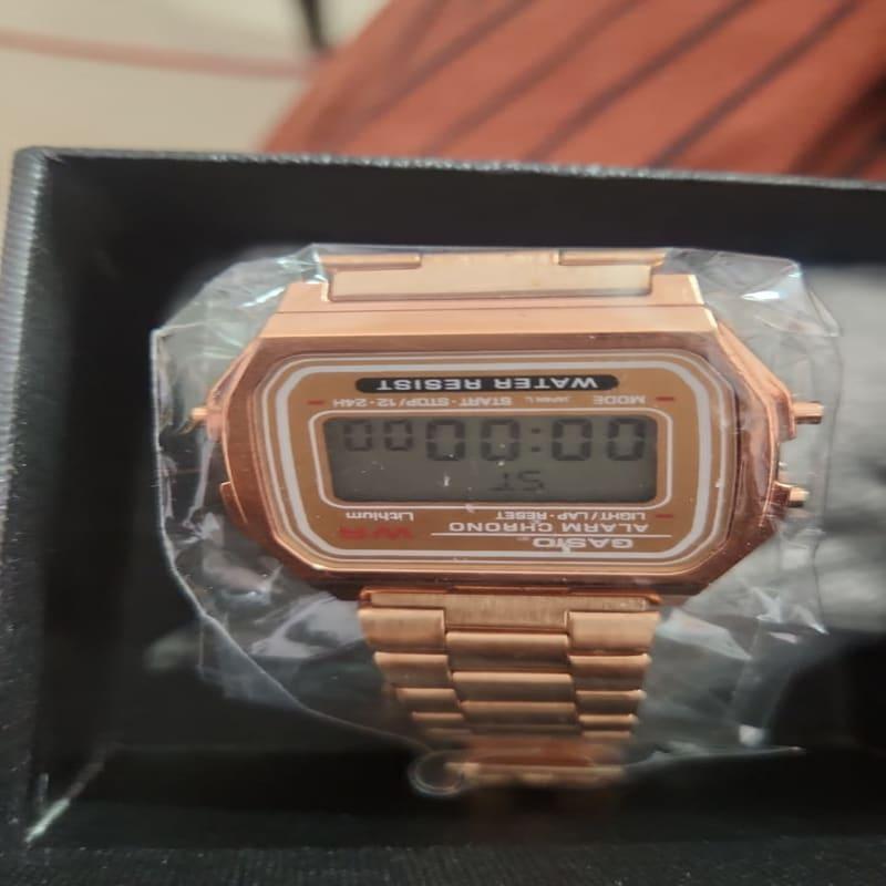 GASIO Vintage Rose Gold Digital Steel Watch