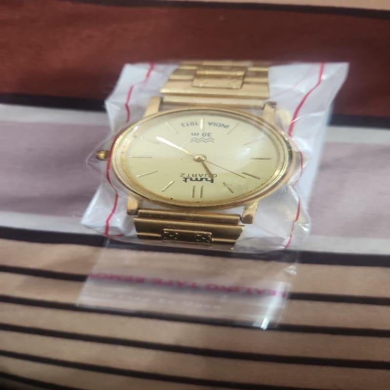 hmt QUARTZ Gold Analog Steel Watch 30M India 1013